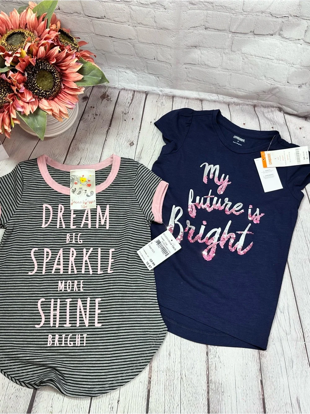 NWT 2pc Girls 5 tees short sleeve Top bundle gymboree jenna & jessie